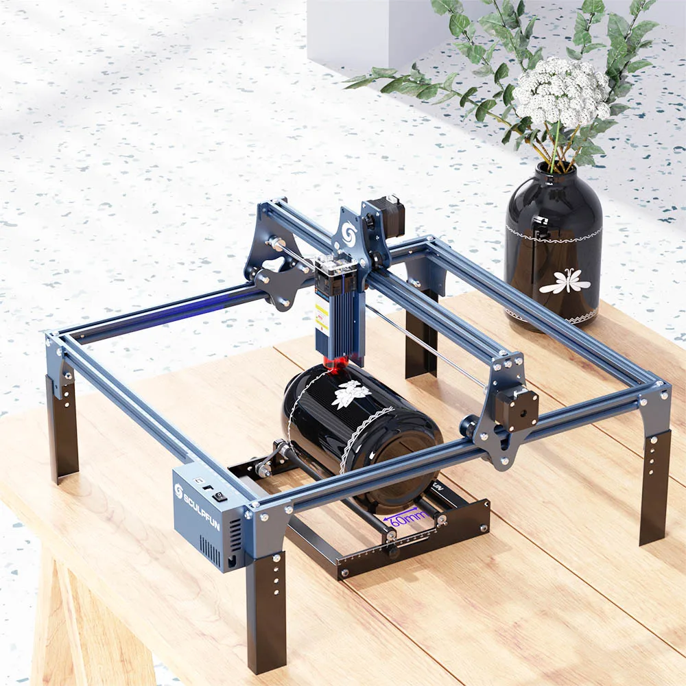 Sculpfun Laser Rotary Roller Laser Engraver Y-axis Rotary مع 360 ° الدورية لعلب الأشياء الأسطوانية النقش بالليزر #6