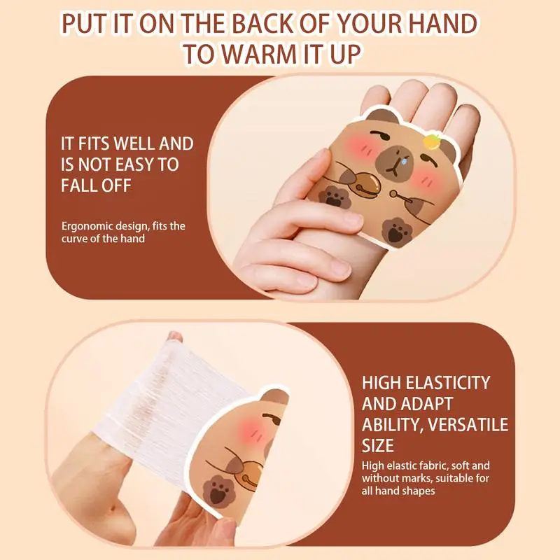 Aquecedores de mãos e dedos dos pés dos desenhos animados aquecedor de mão ativado por ar até 6 horas de calor pacotes de calor de super longa duração para crianças