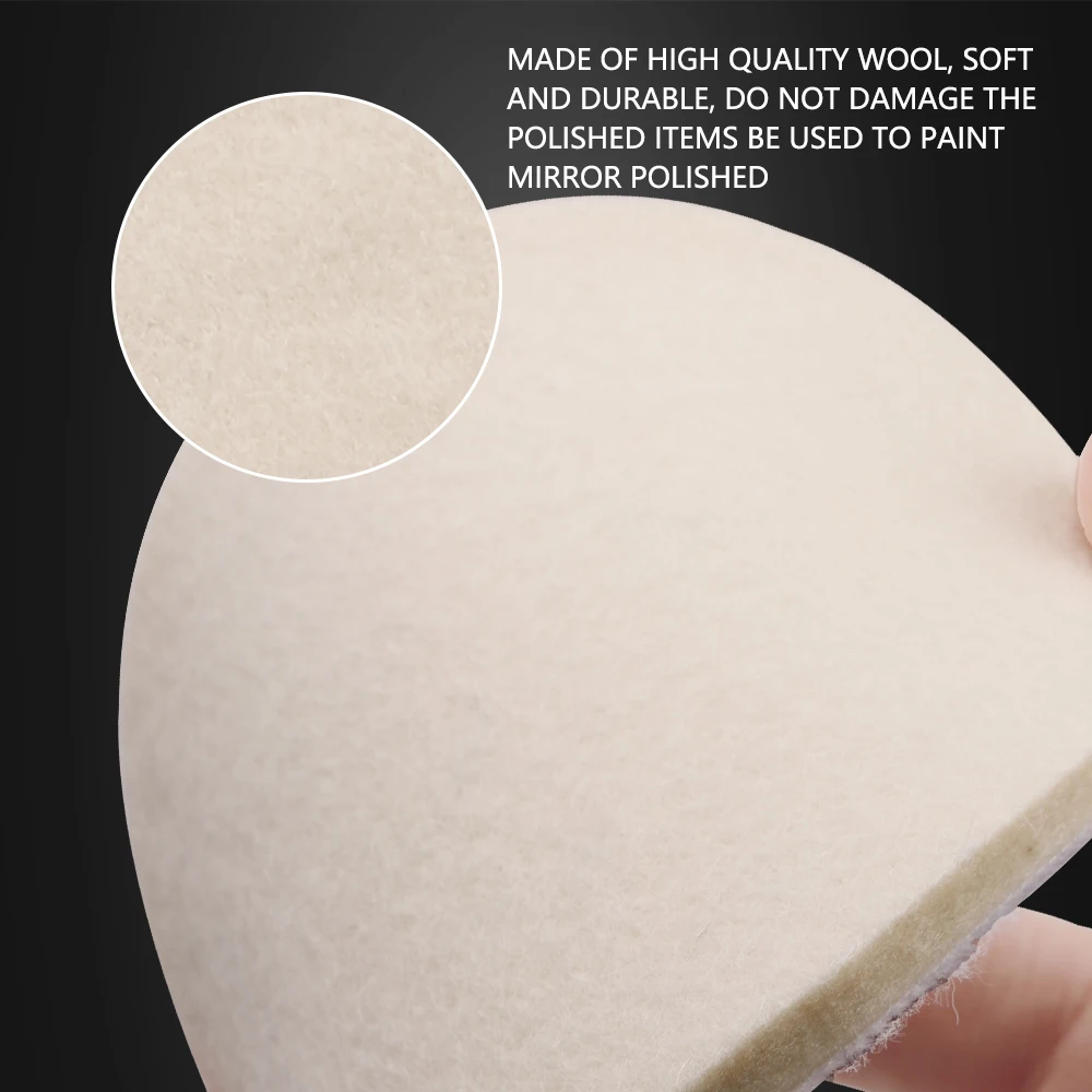 (Single Sale) SPTA 1"/2"/3"/4"/5"/6"/7" Glass Polishing Pad Wool Felt Polish Pad  for Polishing Glass, Plastic, Metal, Marble