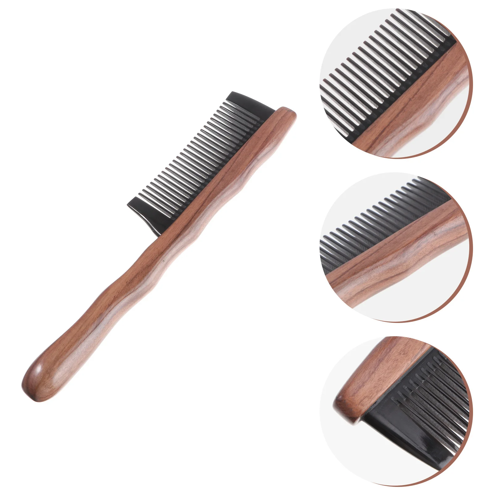 

Двухрядная расческа из натурального сандалового дерева, расческа для волос, массажная кожа головы, облегчение кровообращения, парикмахерские аксессуары, домашний парикмахер