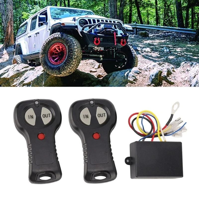 A2UC Electric Digital Wireless Winches Remote Control Recovery For SUV Winch 2pcs