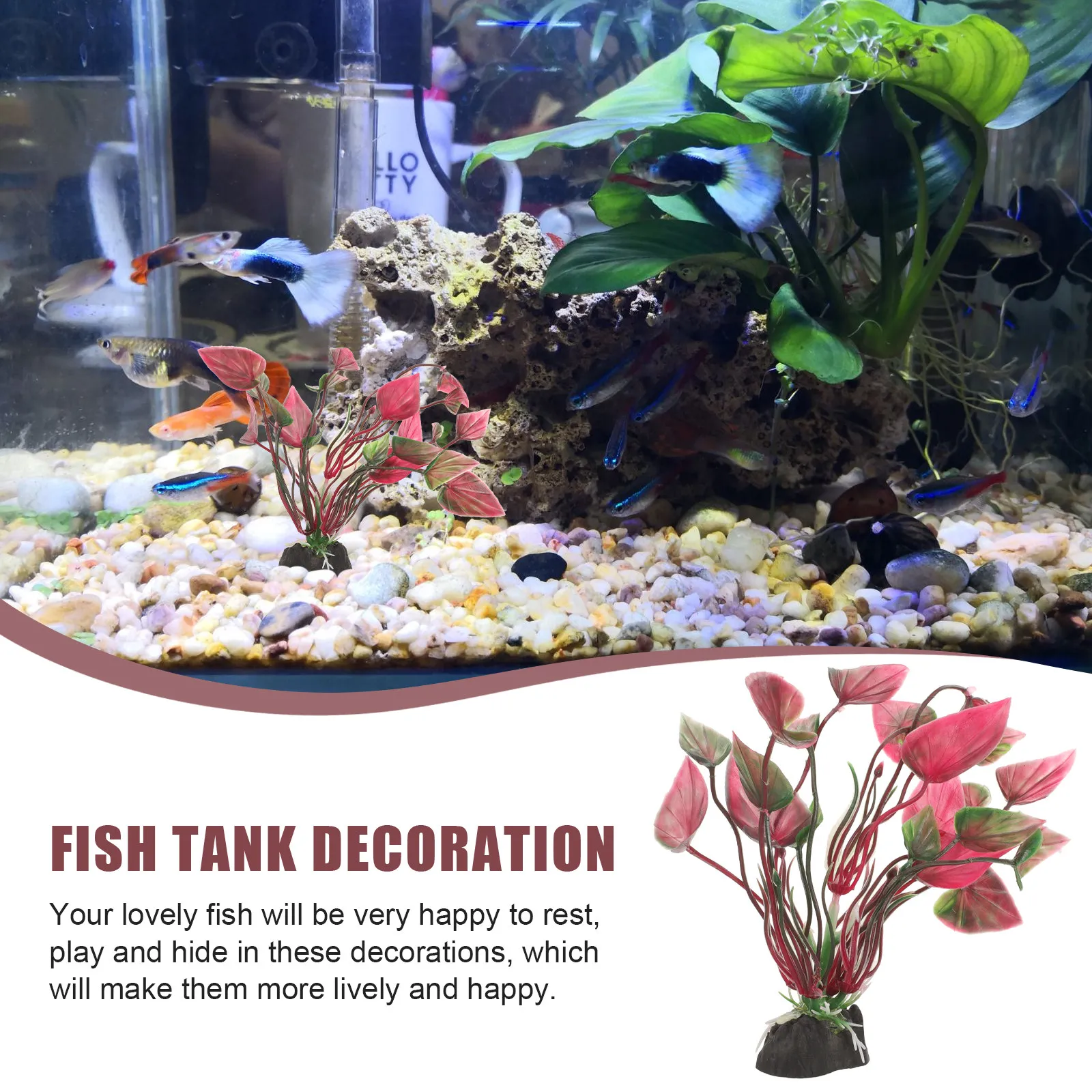 Lifelike Plastic Aquarium Plan - Aquarium Planted Setup 评论和价格