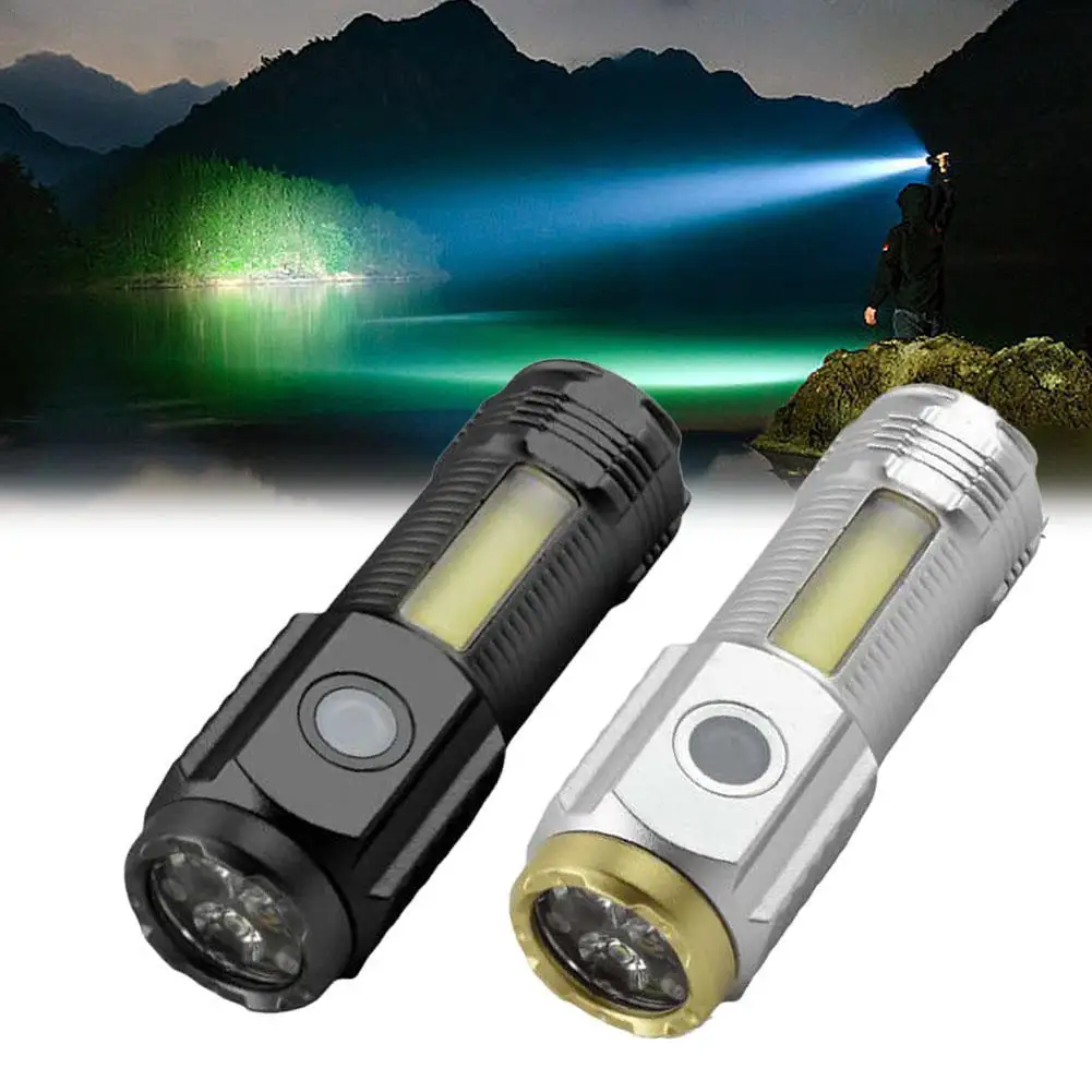 Mini LED Flashlight For Home Outdoor Camping Portable Waterproof Pocket Flashlight 3 Modes Switchable Flashlight