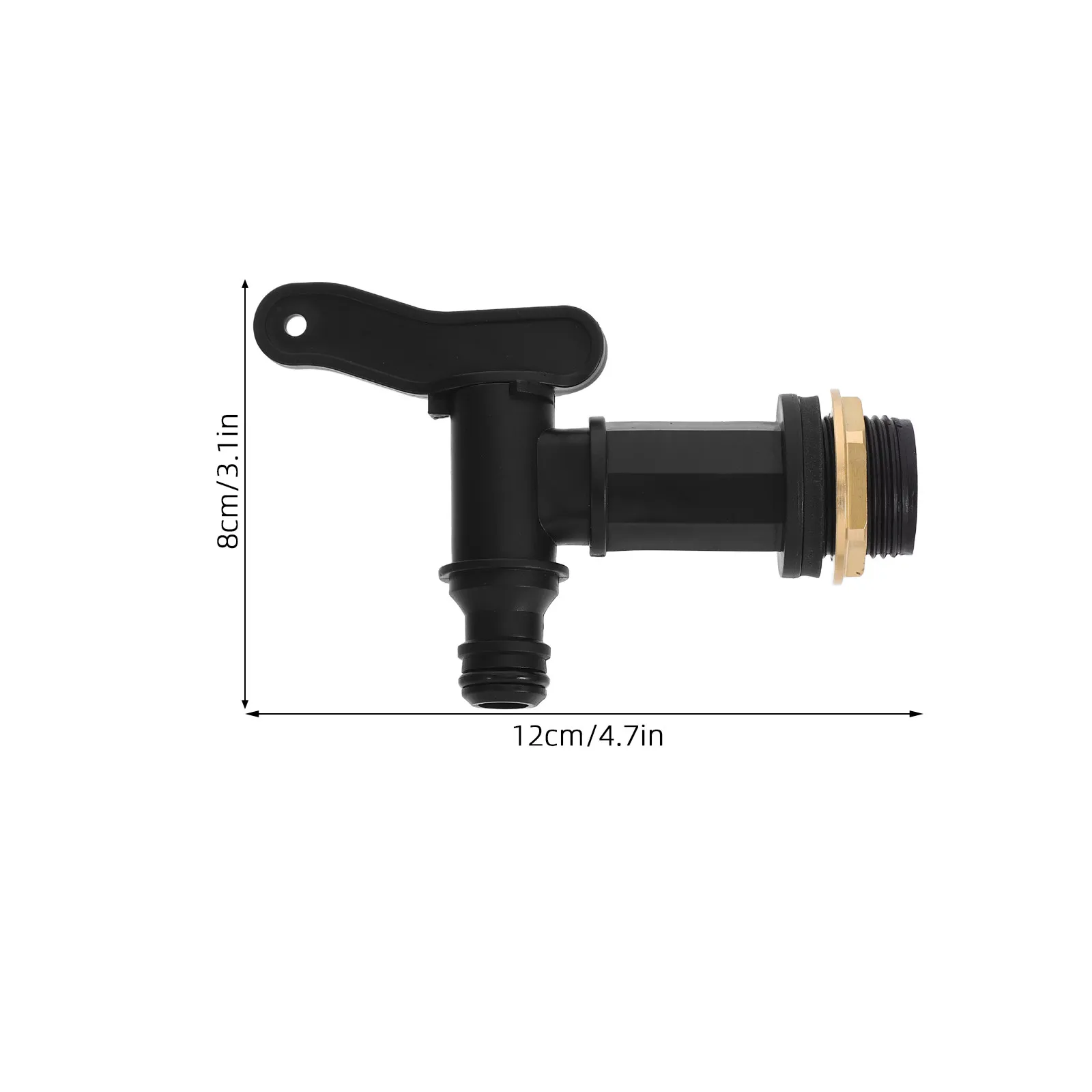 Collapsible Rain Barrel Bucket with Spigot Brass Garden Hose Outlet Black Beverage Dispenser Barrels Drain Valve