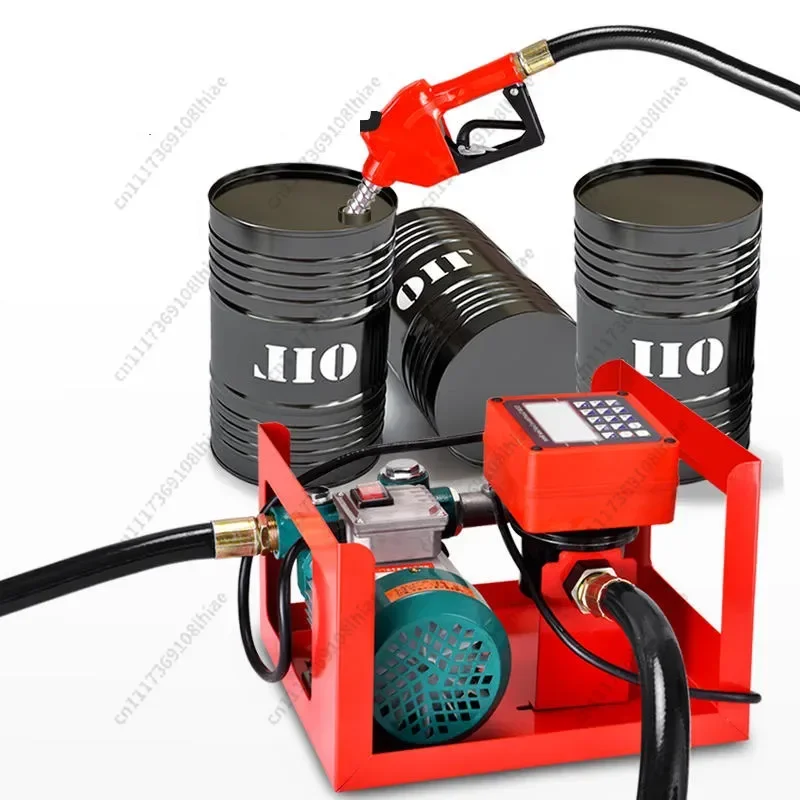 818003 1500W Vehicle-mounted small fuel dispenser 12v24v220V oil pump large flow diesel pump automatic electronic m