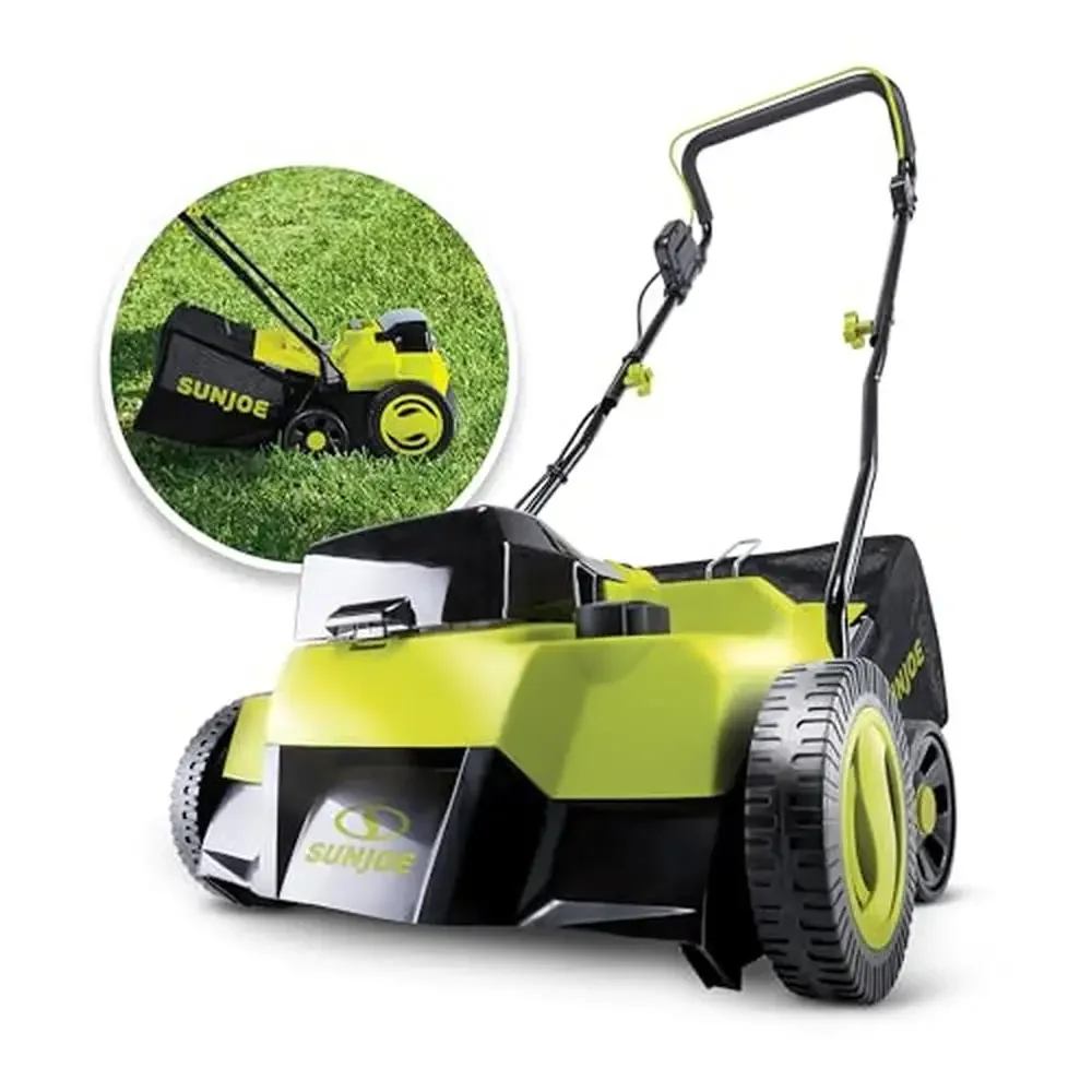 Lawn Care Kit 24V-X2-DTS15 Scarifier and Dethatcher 15-Inch Brushless Motor 2 x 24-V 4.0-Ah Batteries Dual Port Charger