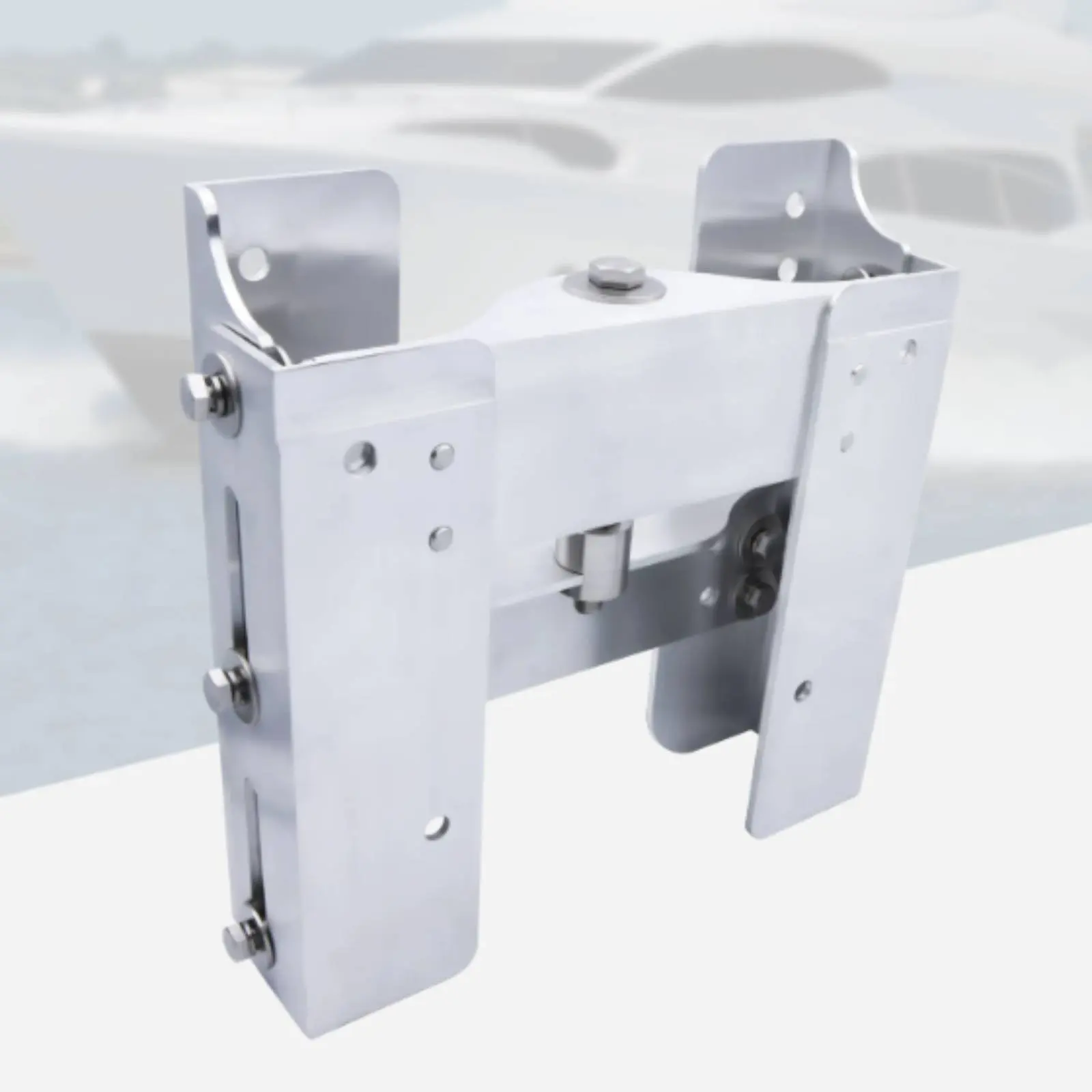 Aluminum Boat Engine Bracket Manual Adjustment Adjustable Transom Bracket Outboard Engine Support Heavy Duty Marine Hardware