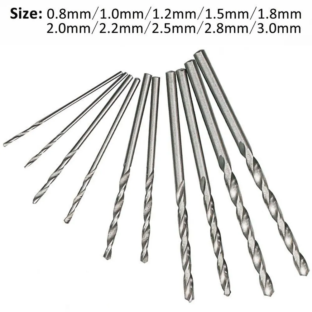 Craft Hand Drill Tool DIY HSS Silver Tool With 10pcs Drill 0.8~3mm 11pcs Aluminum Bit Jewelry Hand Drill Chuck