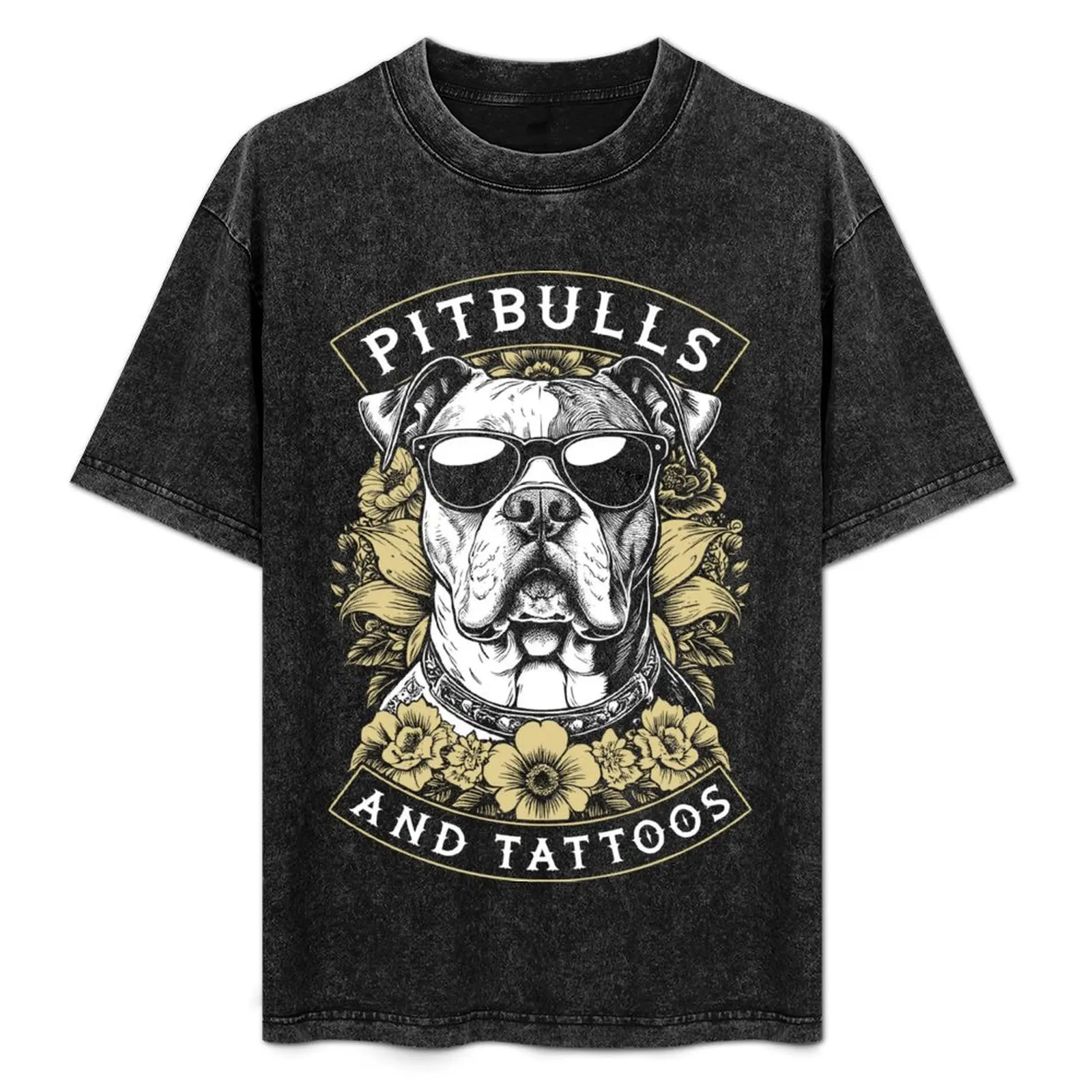 

Pitbulls and Tattoos Funny Inked Pit Bull Terrier Dog Owner T-Shirt Street Fashion Casual Tee Shirt