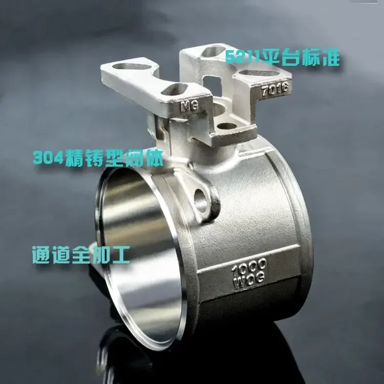 Stainless steel pneumatic ball valve chuck 50.5 No retention, no cleaning, anti-corrosion and zero leakage pneumatic valve full