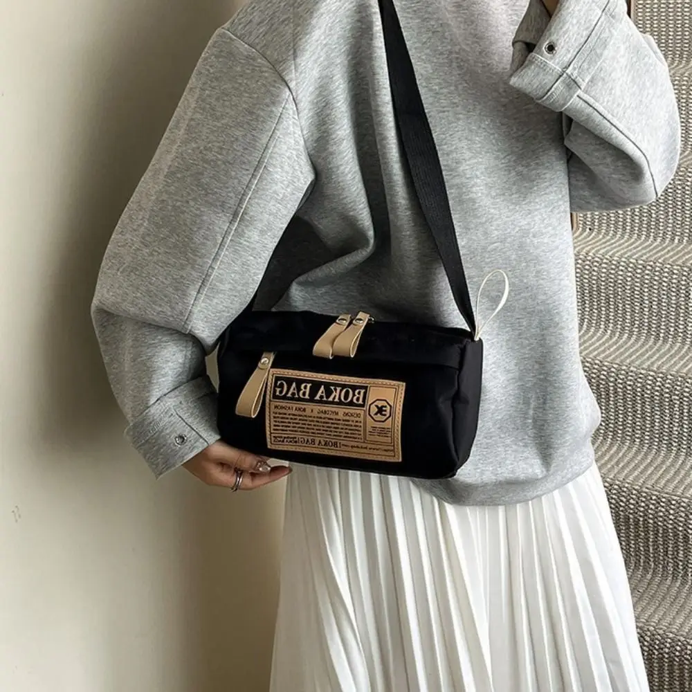 

Fashion Multifunctional Messenger Bag 3 Zipper Casual Shoulder Bag Large Capacity Long Back Bag Couple Style