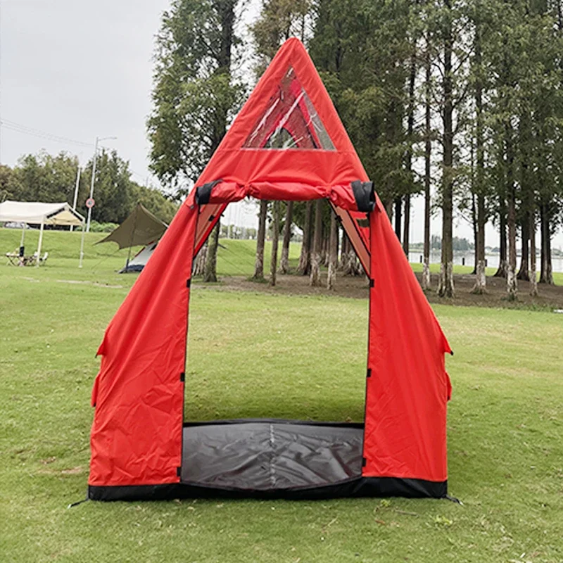 Style Luxury Outdoor Camping Oxford Rooftop Tent Triangle Inflatable Pop Up Tents With Windows