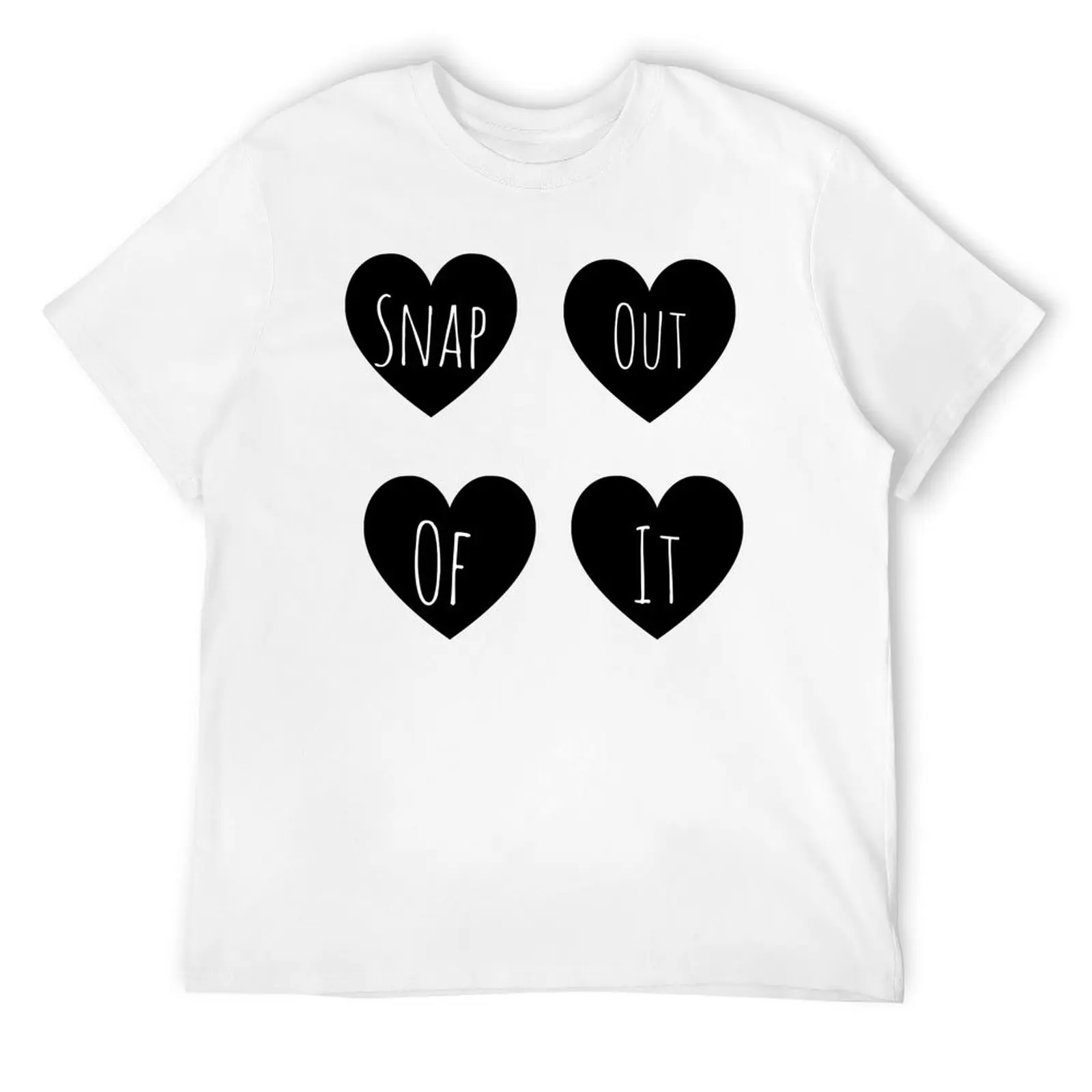 snap out of it heart sticker packet black T-Shirt Anime t-shirt graphic t shirts plain white t shirts men