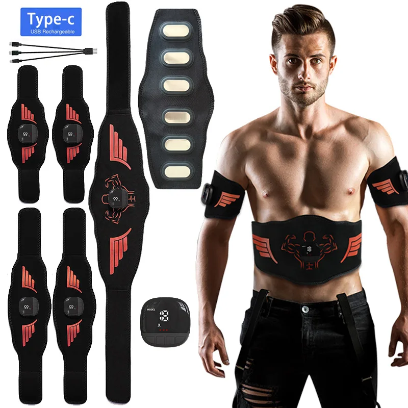 Smart Muscle Stimulator EMS Abdominal Trainer Belt Body Massager Abs Muscle Toner For Waist Arm Leg Weight Loss Fitness Training