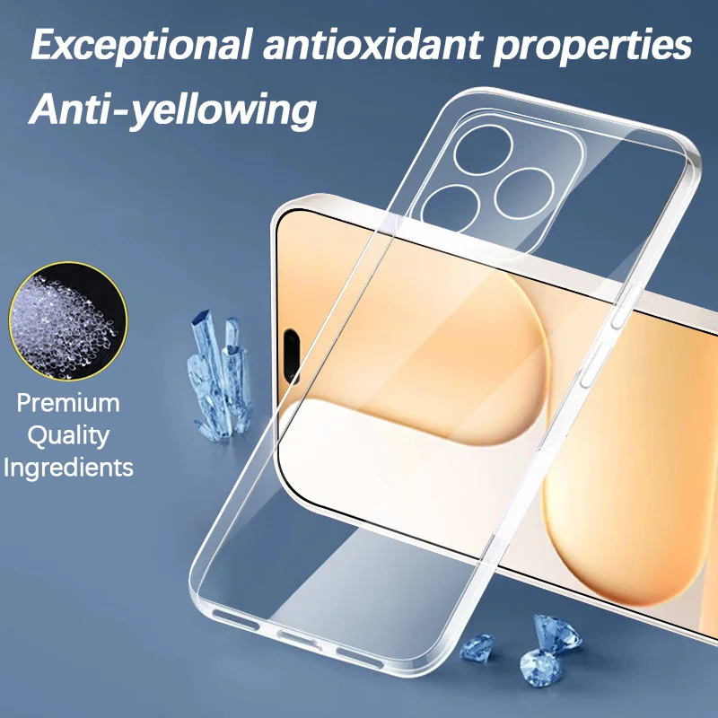 Crystal Clear Phone Cases for Honor 500 Smart 600 Lite X80i 500Smart 600Lite Upgraded Non-Yellowing Slim HD Transparent Cover