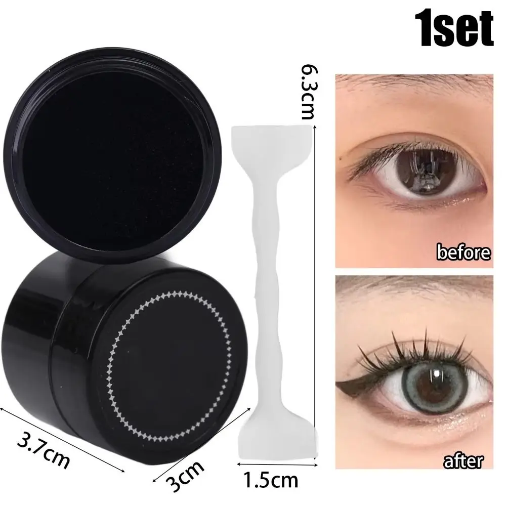 Einfacher wasserdichter Eyeliner-Stempel, doppelseitig, mit Tintenpaste, Wimpernvorlage, langlebig, schwarz, Beauty-Tools, Anfänger