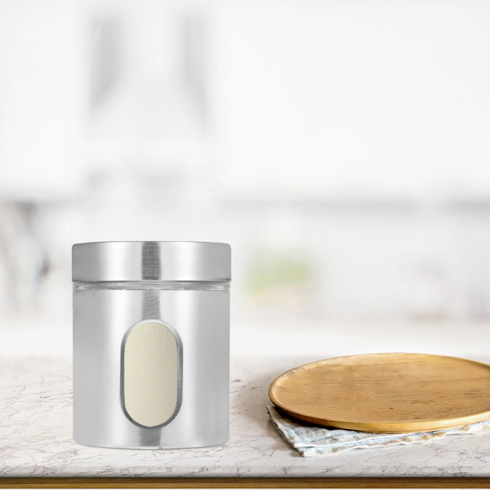 

1 pc Stainless Steel Storage Tank Sealed Coffee Tea Dry Food Container Rust-Proof Kitchen Organizer Multigrain Holder