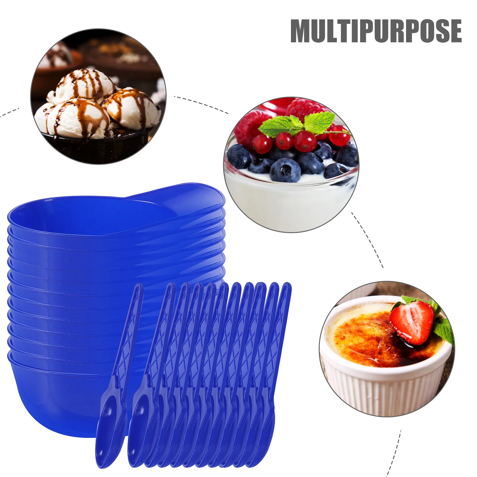 

12 set Baseball Hat Ice Cream Bowls With Spoons Serving Set For Party Tableware Sports Themed Birthday Decorations Supplies