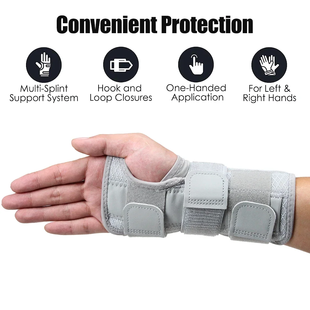 1PCS Wrist Brace for Carpal Tunnel Relief, Adjustable Wrist Support Brace with Metal Splints, Hand Support for Arthritis