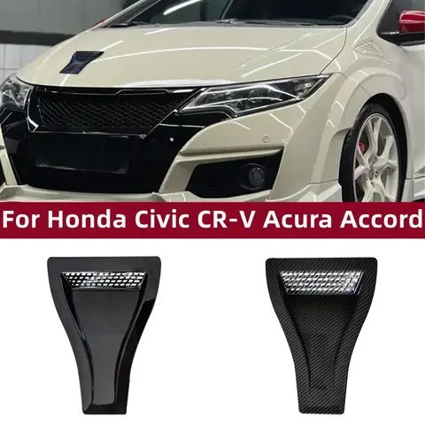 For Honda Civic CR-V Acura Accord 8th 9th 10th Universal Bonnet Scoop Air Vents Engine Hood Car Exterior Parts Car Front Vent