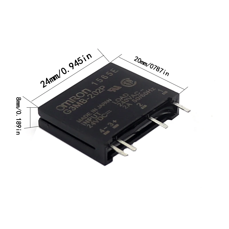 【2PCS】G3MB-202P-5VDC G3MB-202P-5V G3MB-202P DC-AC PCB SSR In 5V/12V/24VDC,Out 240V AC 2A