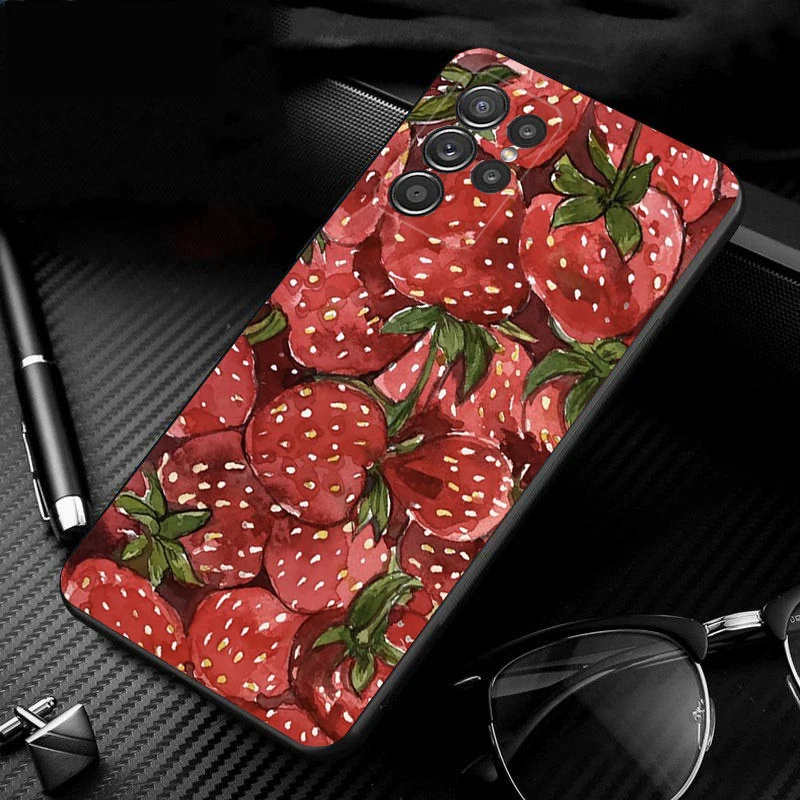 

Kawaii Strawberry Phone Case For Samsung A52S A21S A33 A23 A13 A14 A32 A52 A53 A54 A51 A71 A15