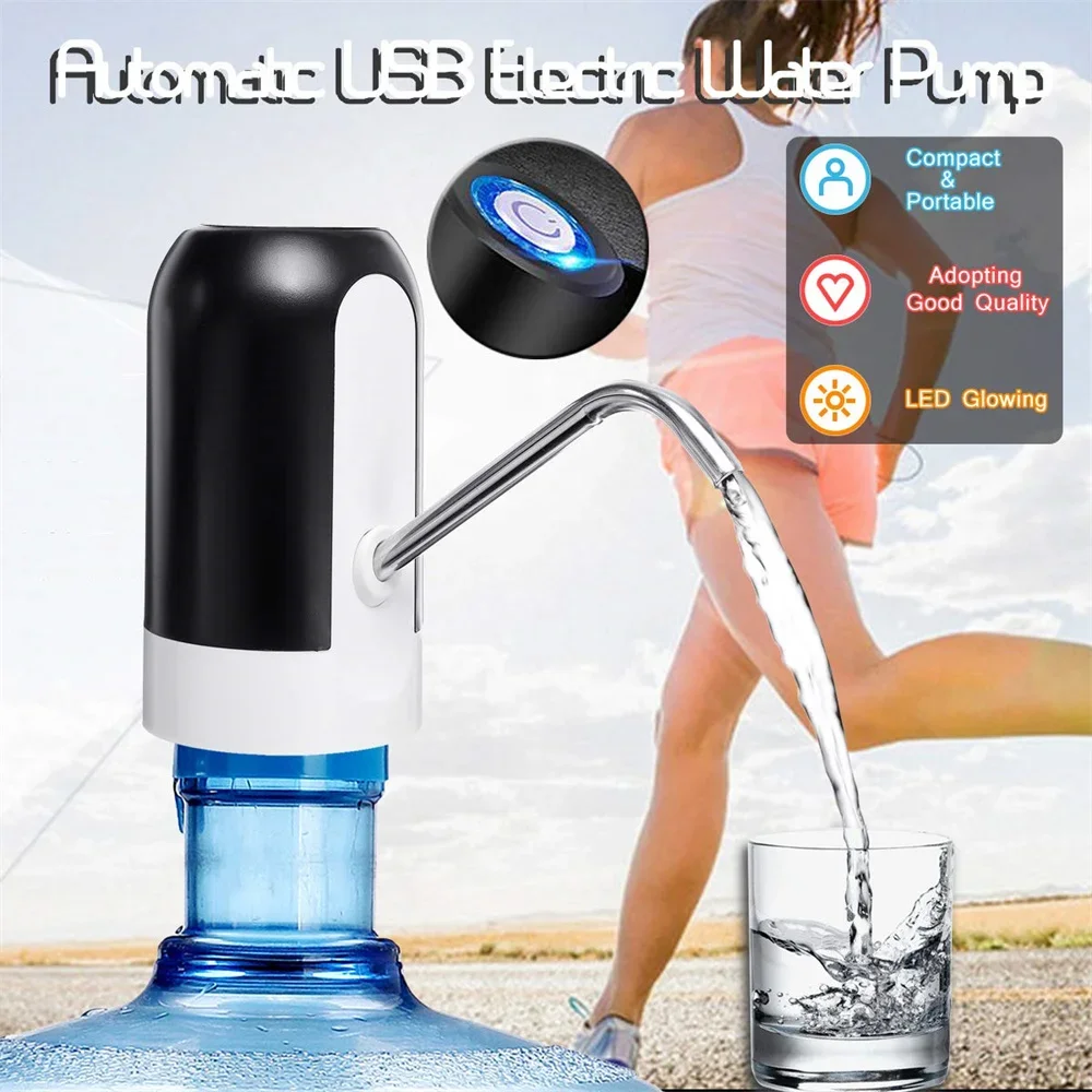 Water Dispenser Electric Portable Pump Water Dispenser USB Rechargeable Automatic Drinking Bottle Switch Silent Touch 19 Liter