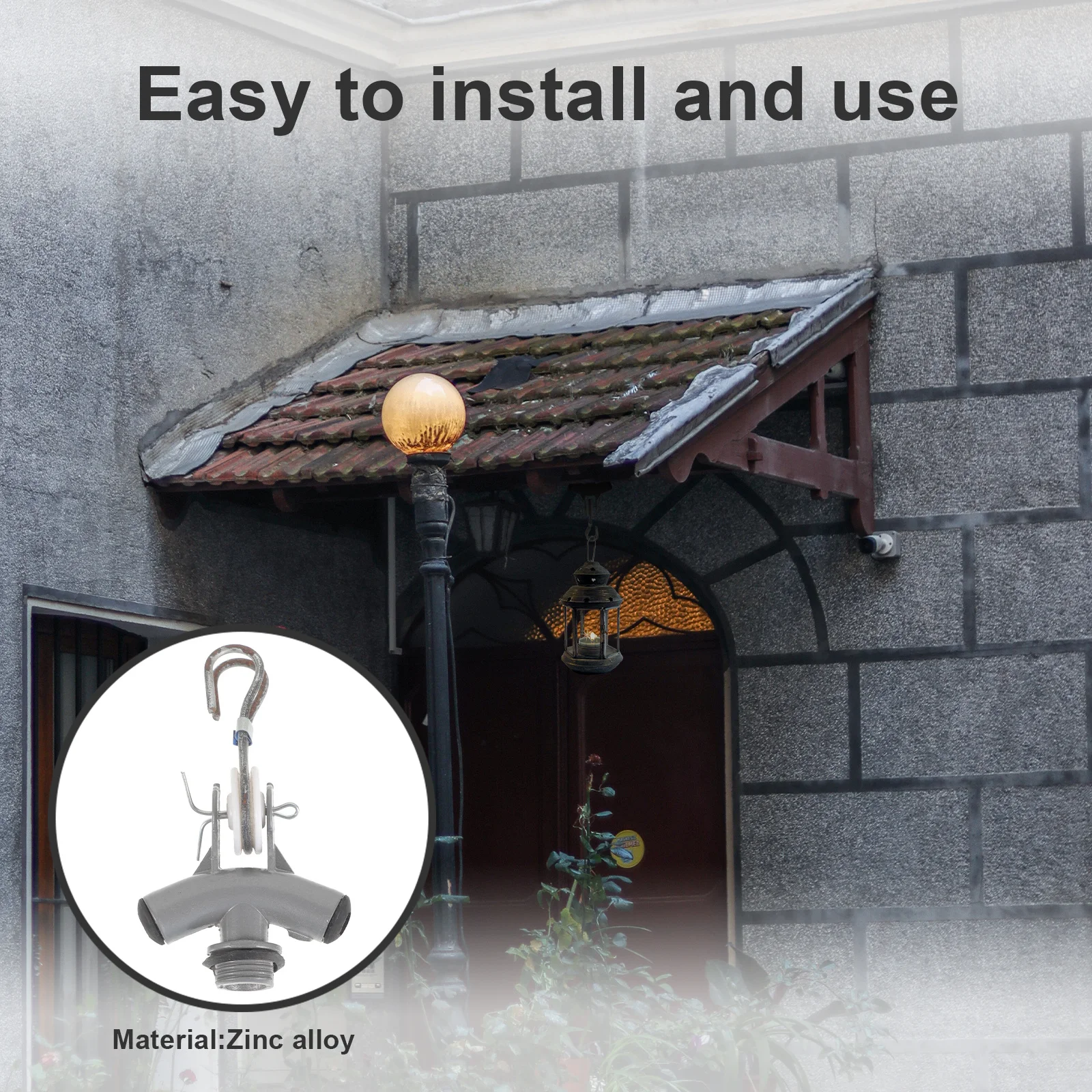 

Heavy Duty E27 Light Bulb Socket Solid Zinc Alloy Lamp Holder Base for Harsh Environments Hanging Lamp Repair Kit