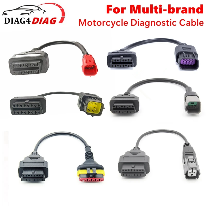 Motorcycle Diagnostic Cable Motorbike Diagnostic Cable for Honda 4Pin for YAHAMA for multi-brand OBD 2 Extension Cable