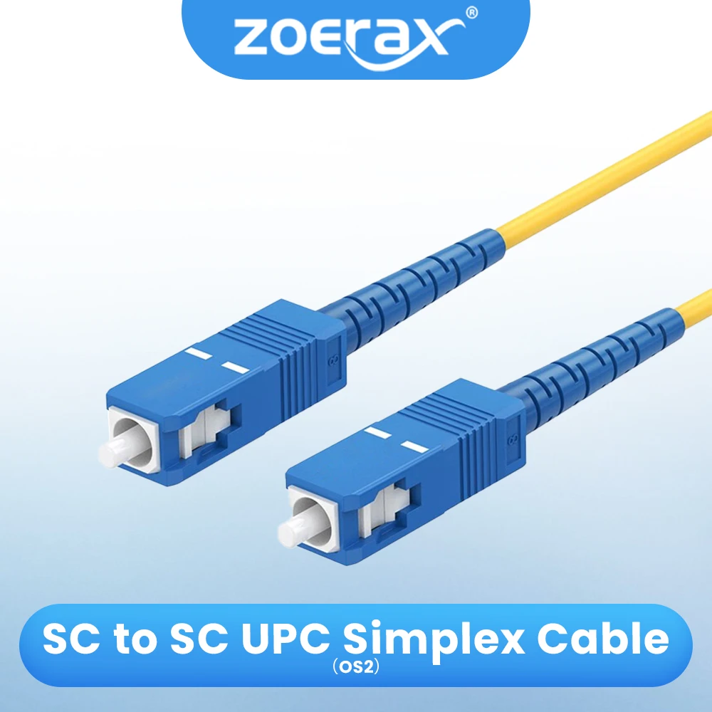 ZOERAX OS2 SC إلى SC UPC كابل تصحيح الألياف الضوئية 3.0 مم Singlemode Simplex SMF 9/125μm LSZH سلك التصحيح البصري #1