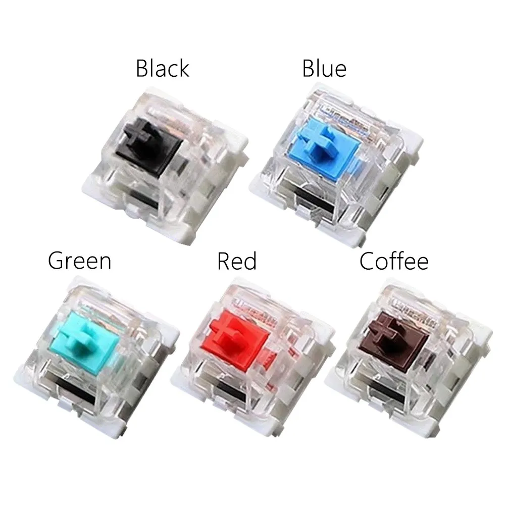 10pcs New Linear Mechanical Keyboard Switch Tactile Clicky Gaming Switch RGB LED Silent 3Pin Switch