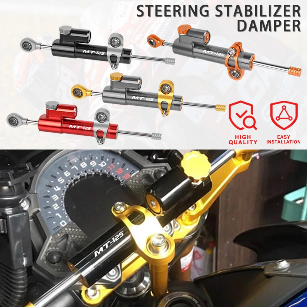 

For YAMAHA MT125 MT 125 MT-125 2014-2020 2021 2022 2023 Universal Aluminum Motorcycle Damper Steering Stabilize Safety Control