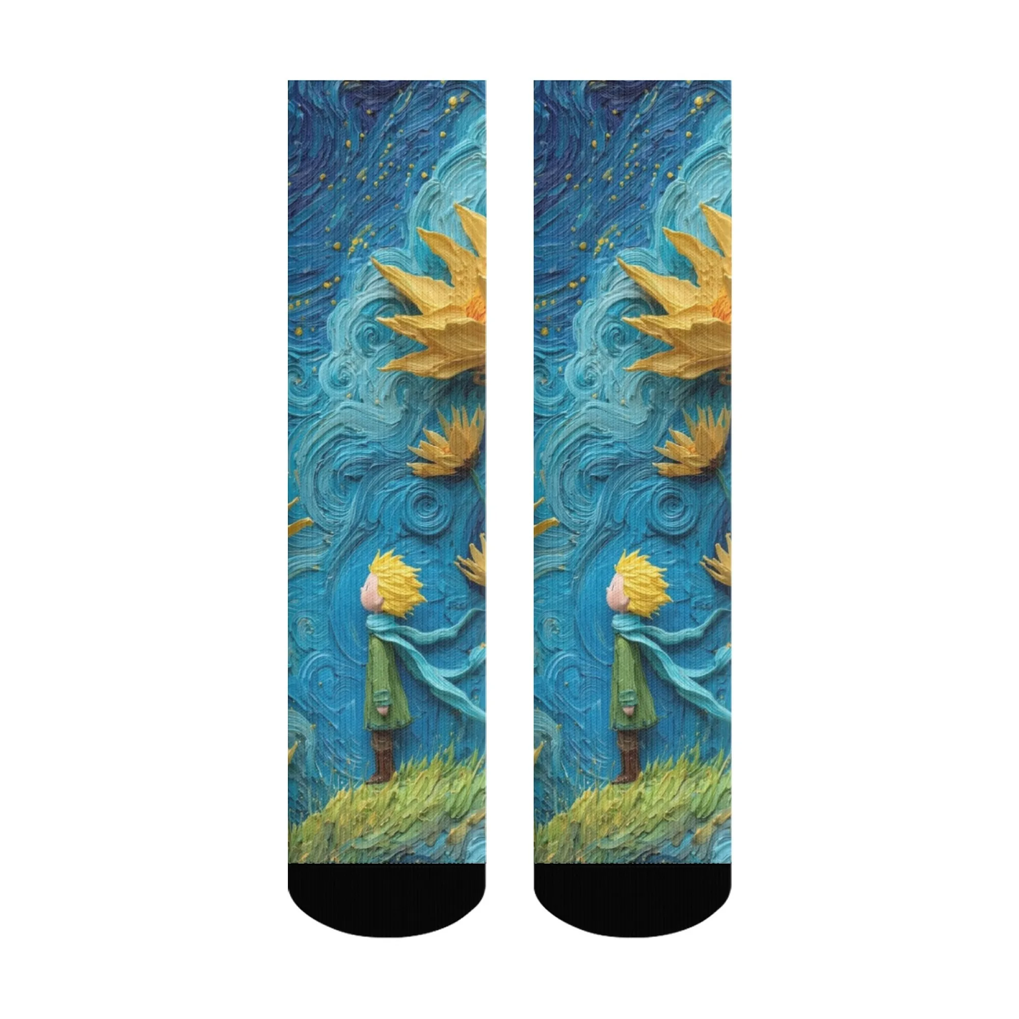 The Little Prince Socks Smooth Reinforced Toe Wrinkle-resistant Men's Socks Hiking Camping Trend Cartoon Fashion Holiday Gifts