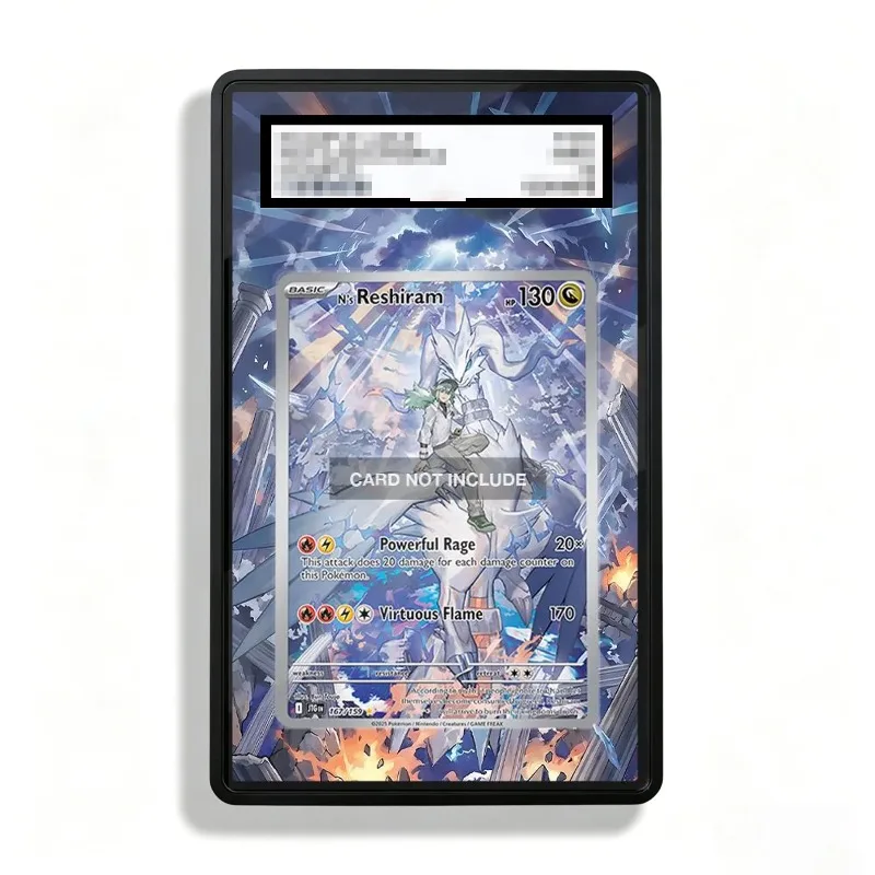 

Art Display for Reshiram ex White Flare Cards PTCG Anime Game Collection Expand Gift Self Made Acrylic Protective Case DIY