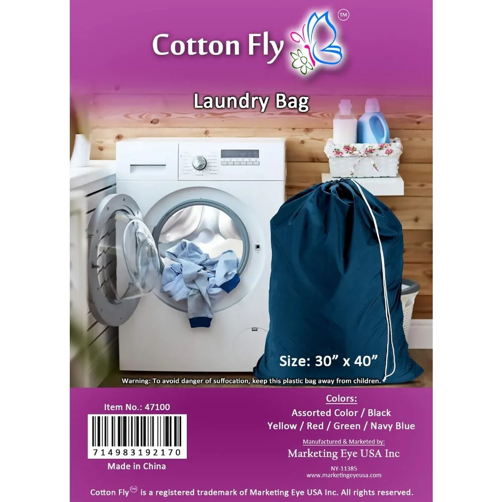 كيس غسيل كبير عالي التحمل، قماش قوي قد يتنوع مع إغلاق برباط. أكياس الغسيل المثالية القابلة للغسل في الغسالة للكلية، د