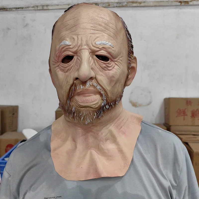 Maska lateksowa Starzec Nakrycie głowy Maski Halloween Karnawał Impreza Thriller Cosplay Kostiumy Rekwizyty Realistyczna Zabawna Maskarada