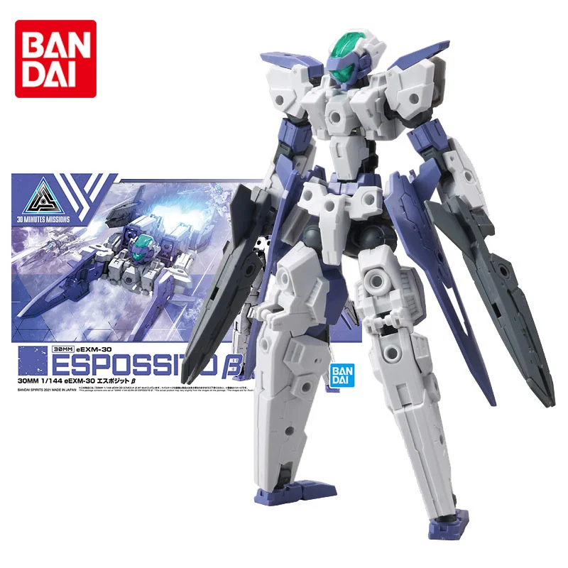 Bandai Gundam Model Kit Animation Figure 30MM 1/144 EEXM-30 Expossito β Genuine Gunpla Anime Action Figure Toys for Children