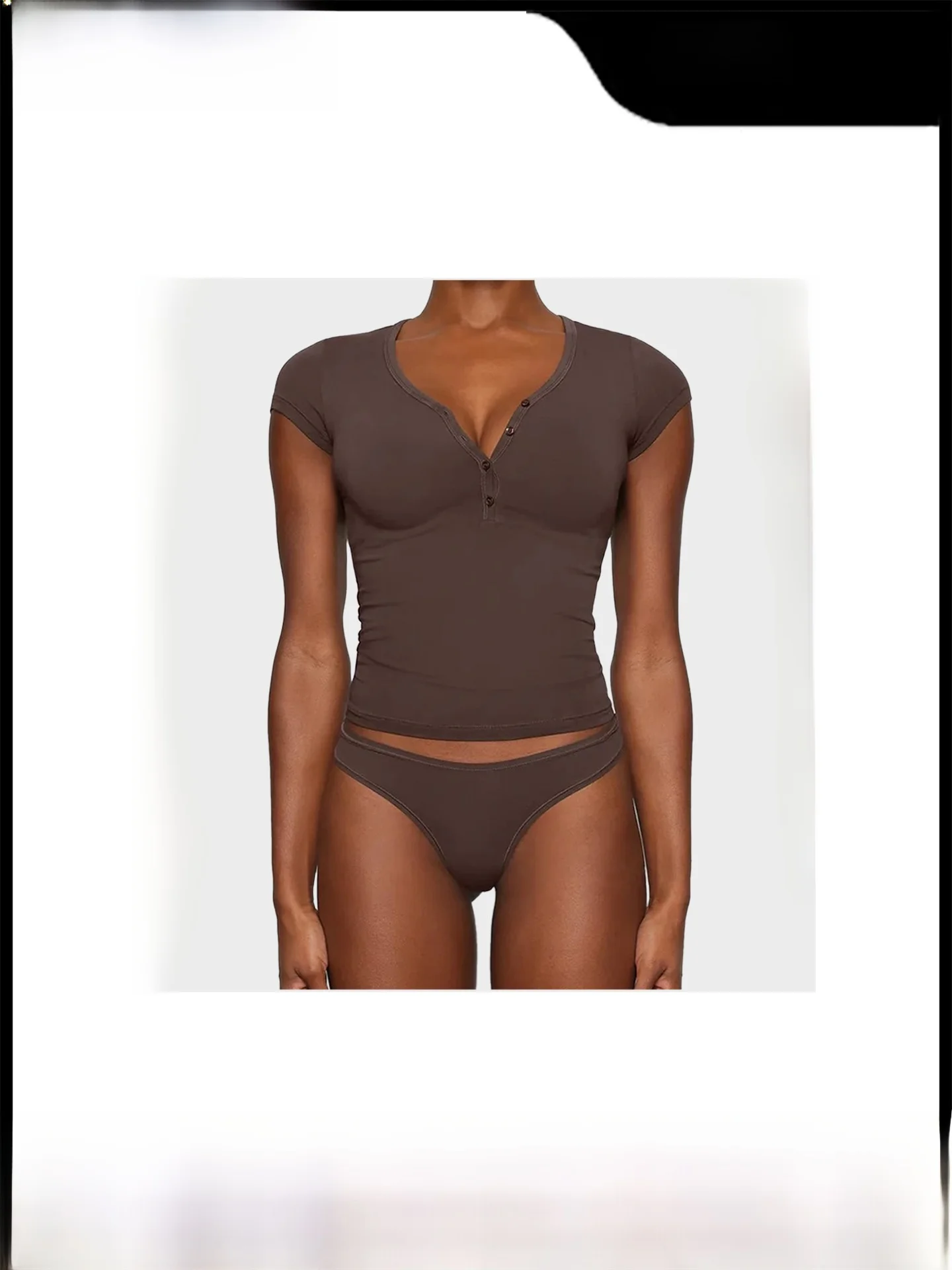 

Kardaian New Vintage Women's Cotton Button-Up ort Sve V-Ne T-irt Breathable Casual Top for Summer Streetwear