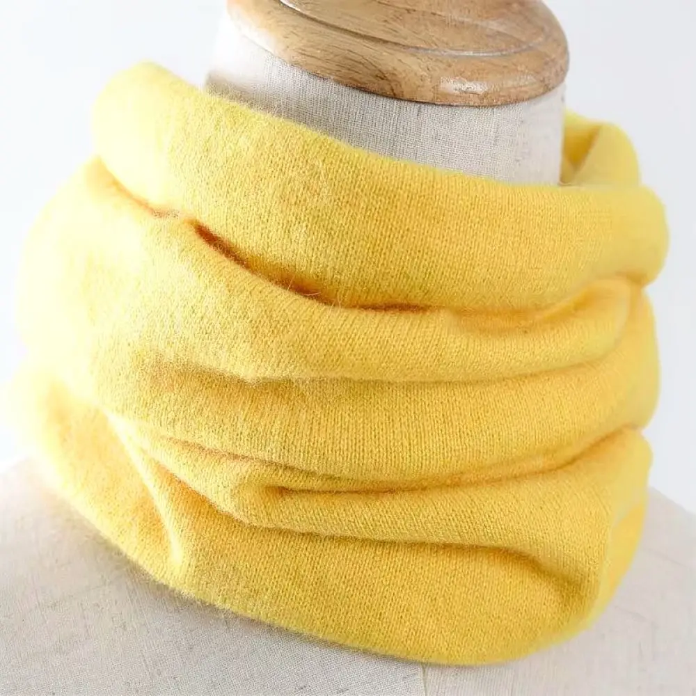 Womens Fashion Winter Knitted Scarf Thermal Neck Warmer Soft Solid Color Cowl Wrap Pullover Neck Gaiter Cozy Accessory