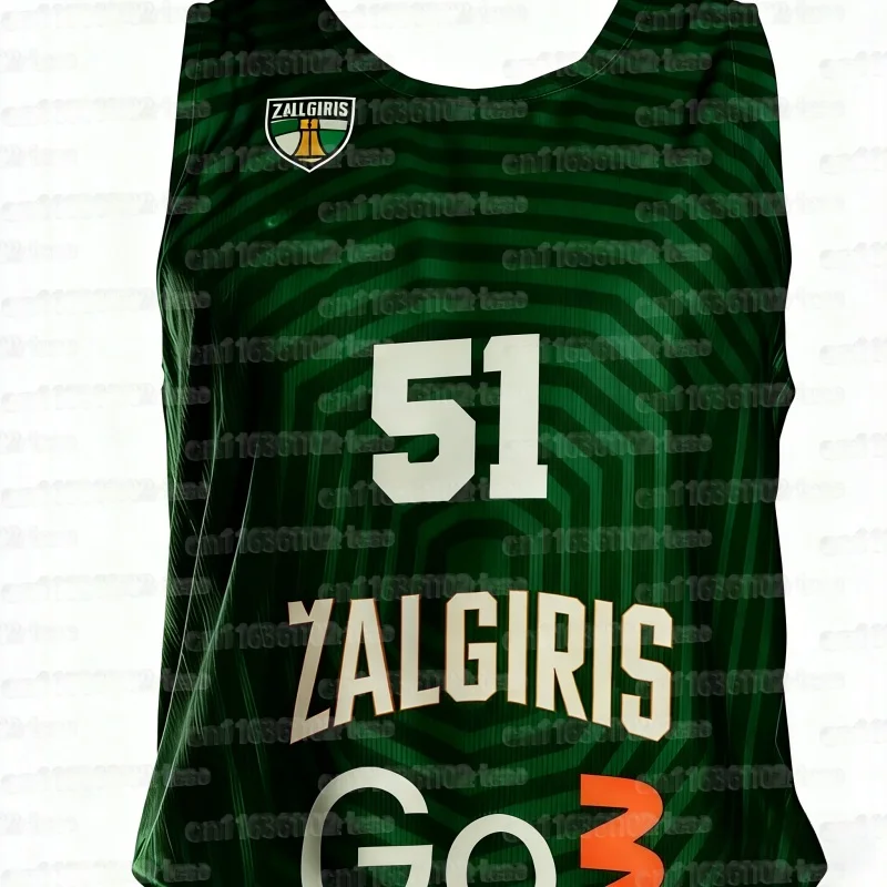 2026 Sommer Neu Zalgiris Kaunas Basketball Match Tank Top Fan-Bekleidung 3D-gedrucktes Sport-T-Shirt Atmungsaktiv Schnelltrocknend Familien-T-Shirt – Detail 9