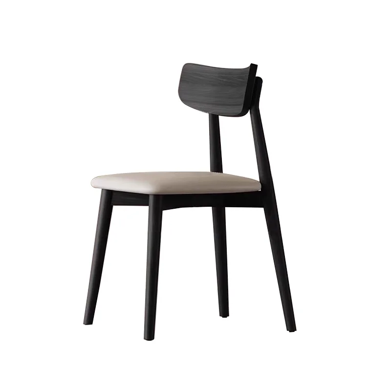 

Solid wood dining chair Modern simple French medieval dining table and chairs Backrest chair Home high-end