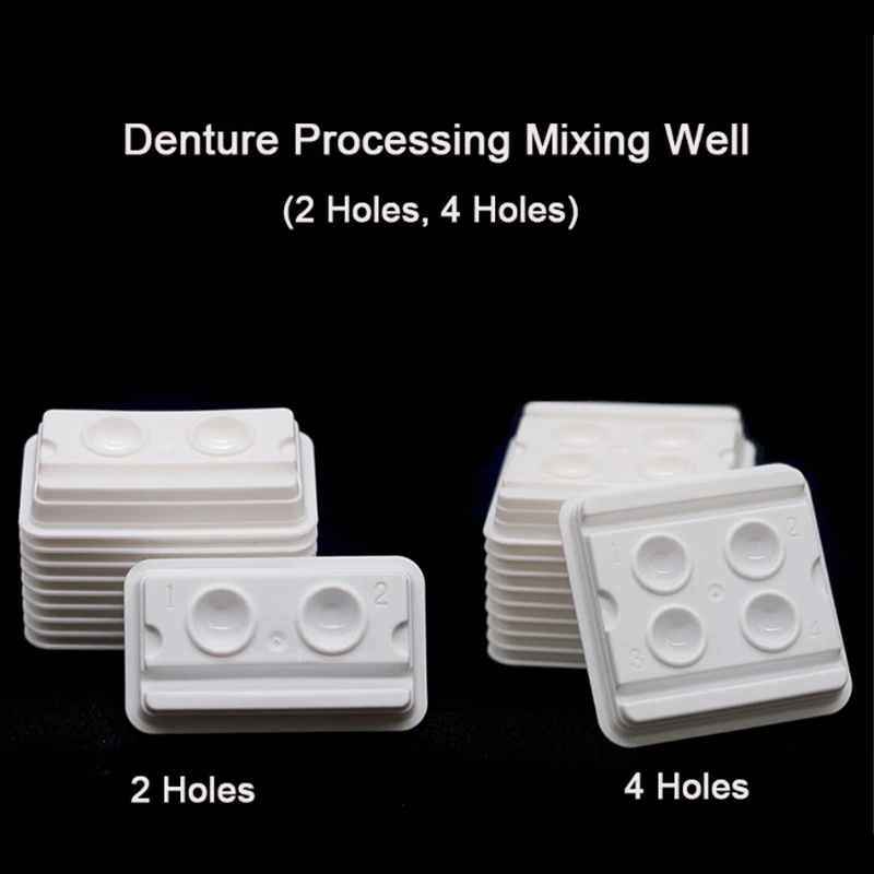 

10Pcs Dental Mixing Wells Disposable Bonding Resin Adhesive Dentistry Composite Material Plastic Palette 2/4 Slots Dentist Tools