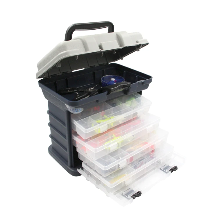 High Top Quality Rigid Transparent Plastic Fishing Tackle Box Lure Fishing Seat Box Plastic Fishing Tackle Boxes