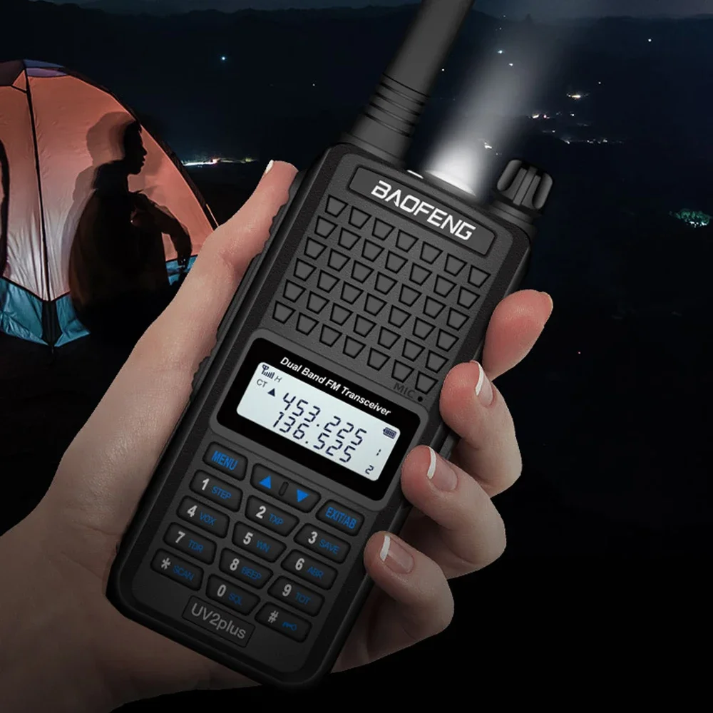 2024 Baofeng UV2Plus IP68 walkie talkie impermeabile a lungo raggio 30km ham CB radio ricetrasmettitore hf UHF VHF Tri-Band Radio bidirezionale