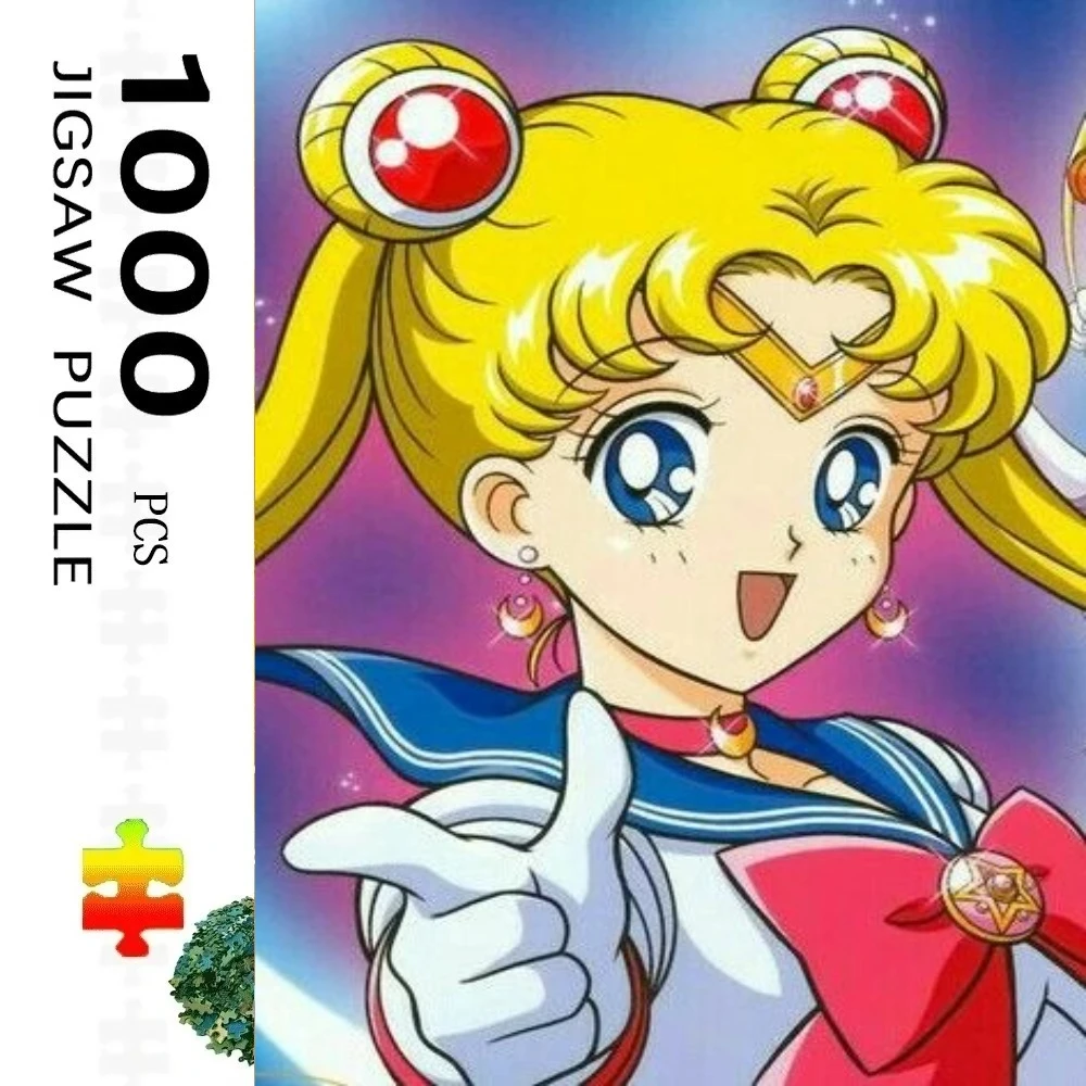 

1000 pcs Anime Character-Sailor Moon Puzzle Home Decor Adults Puzzle Games Family Fun Floor Puzzles Educational Toys for Kids