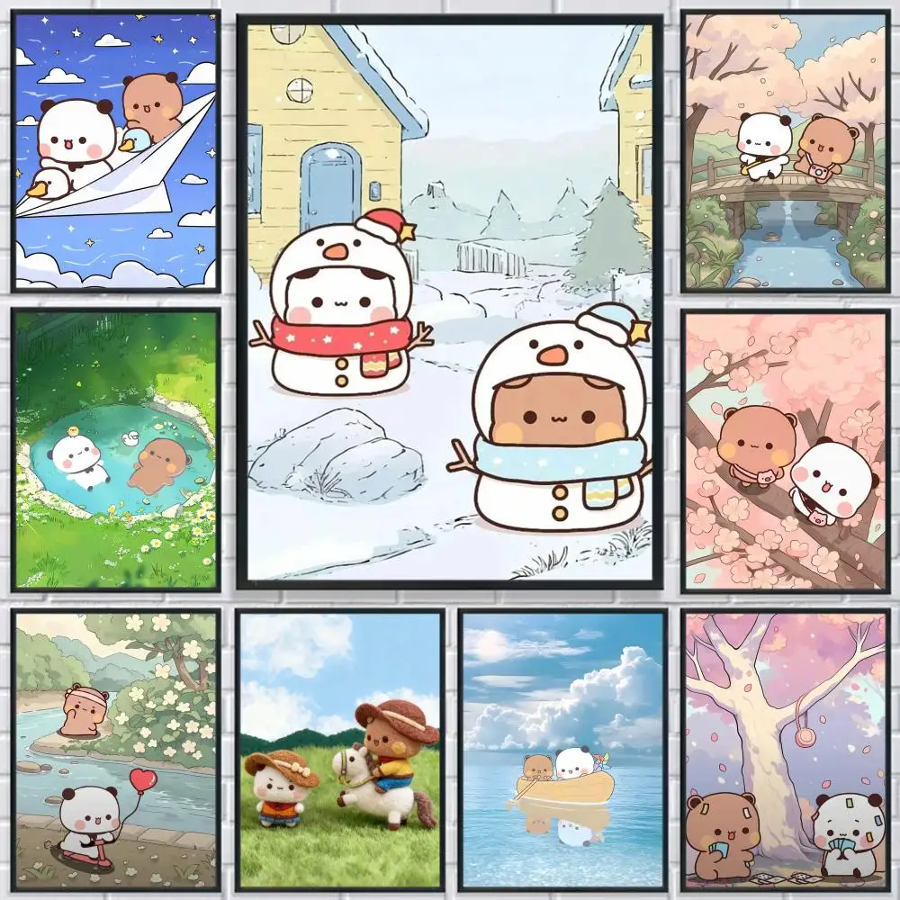 

Cartoon Cute Dudu Bubu Poster HD Print Personalized Canvas Wall Mural Art Poster Photos for Living Room Home Decor Durable