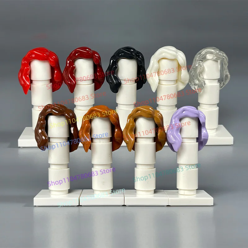 MOC 빌딩 블록 미니 피규어 레이디 헤어 만화 애니메이션 액세서리 조립 모델 장식 장식품 장난감 선물 Collectible