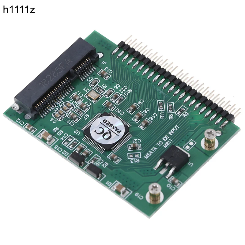 Płytka adapterowa MSATA na IDE, 44-pinowa, do dysków SSD, MINI PCI-E, umożliwiająca podłączenie dysku MSATA SSD do interfejsu IDE 1,8 cala (3,3 V) lub 2,5 cala (5 V). — zdjęcie produktu 7