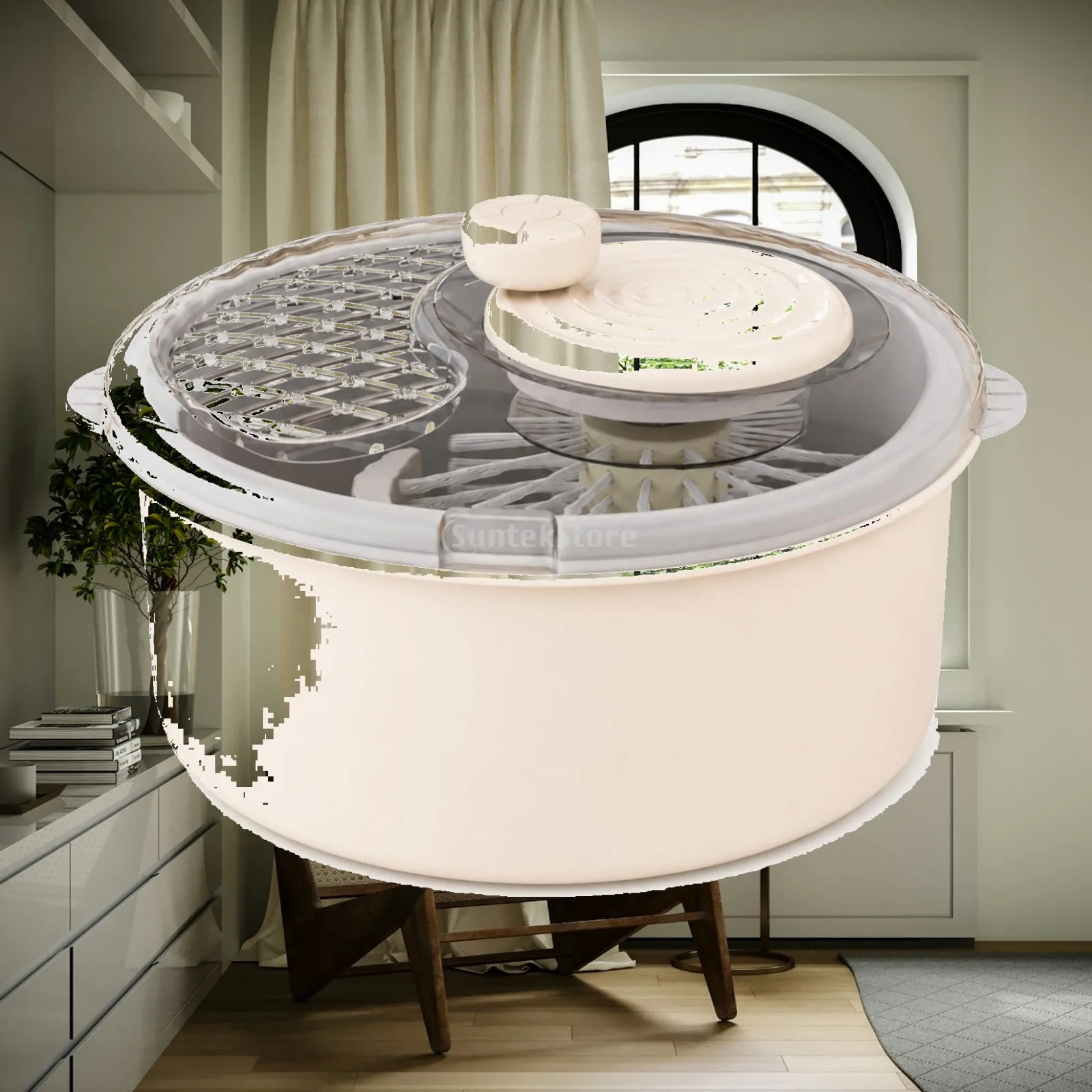 Electric Vegetable Washer with Basket | push-button, Fruit Washer, for Meal Prep