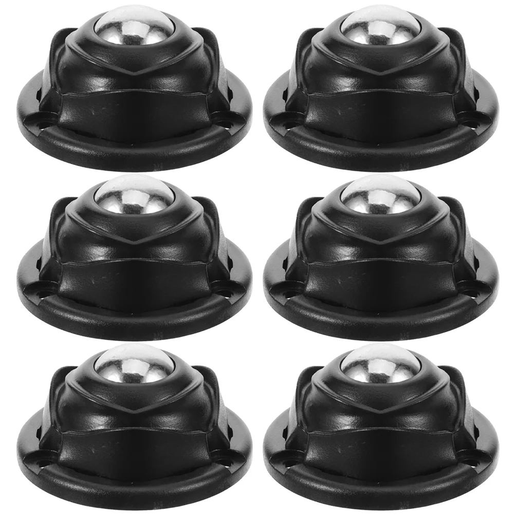 6 Pcs Universal Caster Bullseye Wheels Adhesive for Furniture Plastic Steel Swivel Casters